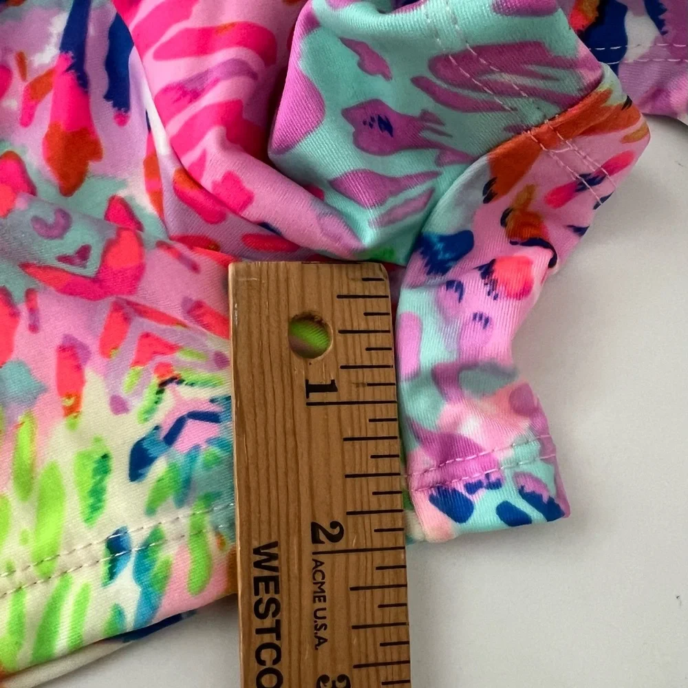 NEWMomentumBrands Girl 9/10 2-pc Swim Suit Watercolor Splash Print ElasticWaist